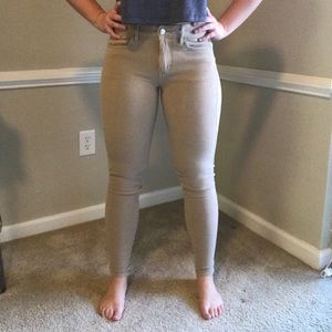 American Eagle Light Khaki High Rise Jeggings
